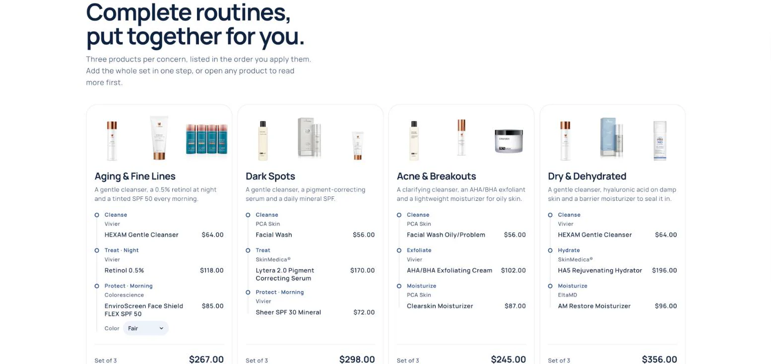 Skin Boutique Online, screen 2.